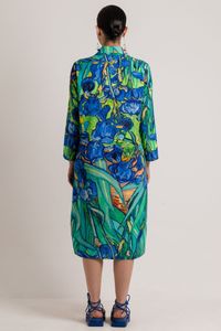 Vestido curto Chemise Van Gogh Orquídea