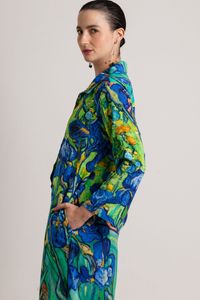 Vestido curto Chemise Van Gogh Orquídea