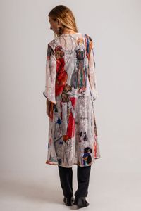 Kimono Longo de tule Mulheres Egon Schiele