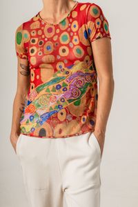 Blusa de Tule segunda pele Klimt Poa Red