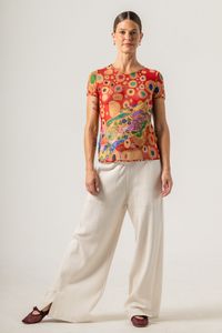Blusa de Tule segunda pele Klimt Poa Red