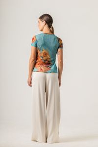 Blusa de Tule segunda pele Van Gogh Sunflowers 