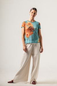 Blusa de Tule segunda pele Van Gogh Sunflowers 