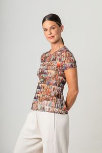 Blusa de Tule segunda pele Santinhos