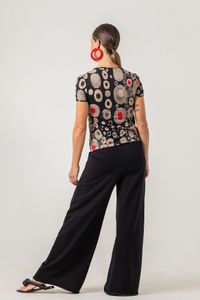Blusa Malha Baby Look Klimt Moma Poa Bladk