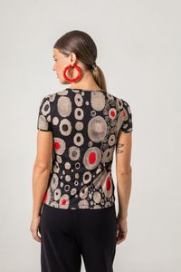 Blusa Malha Baby Look Klimt Moma Poa Bladk
