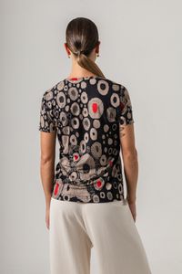 Blusa de Malha Baby look com bolso Klimt Moma Poa Black
