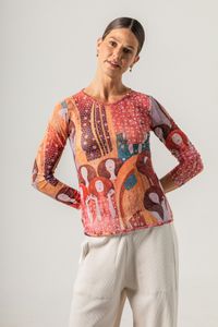 Blusa de Tule segunda pele Klimt Beethoven