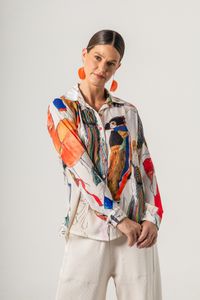 Camisa estampada Mulheres E.Schiele C