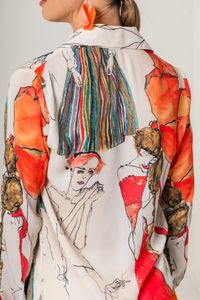 Camisa estampada Mulheres E.Schiele C