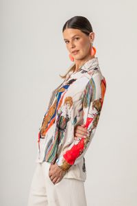 Camisa estampada Mulheres E.Schiele C