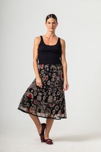 Saia Midi de tule Klimt Moma Poa Black