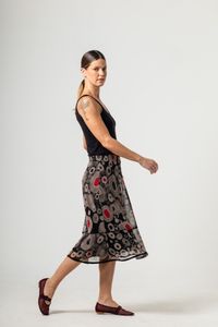 Saia Midi de tule Klimt Moma Poa Black