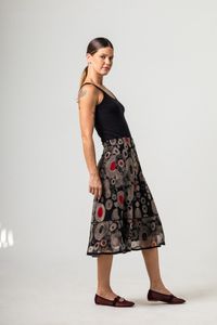 Saia Midi de tule Klimt Moma Poa Black