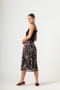 Saia Midi de tule Klimt Moma Poa Black
