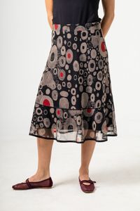 Saia Midi de tule Klimt Moma Poa Black