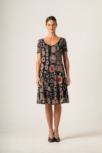 Vestido curto tule decote V Klimt Moma Poa
