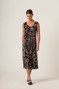 Vestido midi de tule Decote V Klimt Moma Poa Black