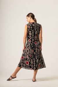 Vestido midi de tule Decote V Klimt Moma Poa Black