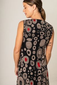 Vestido midi de tule Decote V Klimt Moma Poa Black