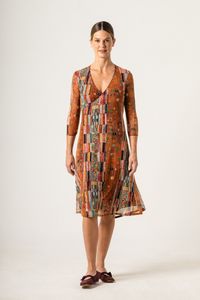 Vestido Curto de Tule Transpasse Klimt Golden Knight
