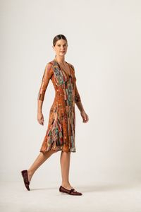 Vestido Curto de Tule Transpasse Klimt Golden Knight