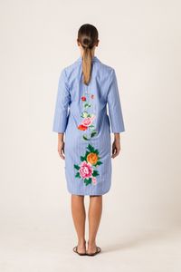 Vestido Curto Chemise Listrado