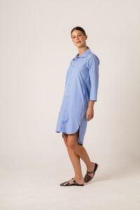 Vestido Curto Chemise Listrado