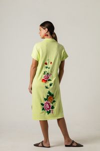 Vestido Curto Chemise Com bordados