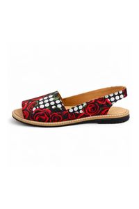 Sandália Rasteira Poa com  Rosas 