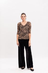 Blusa de Tule Devorê Caxemira