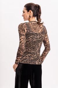 Blusa de Tule Devorê Caxemira