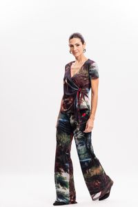 Blusa Transpassada em Tule Jan Breughel The Garden