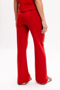 Calça Laranja em Moletom com Presponto