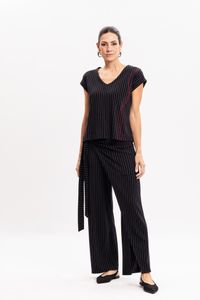 Calça Saruel Risca de Giz com Amarração Lateral