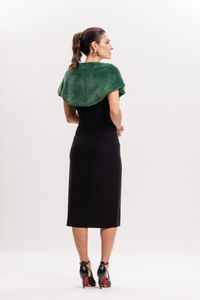 Pelerine Curta Verde com Pelinho