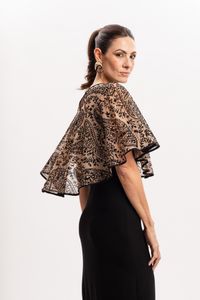 Bolero em Tule Flocado Caxemira