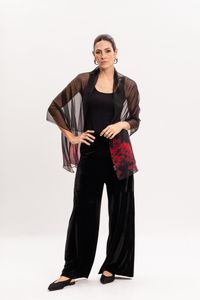 Xale em Tule Estampa de Lobo