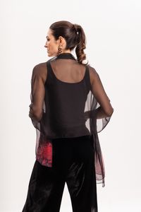 Xale em Tule Estampa de Lobo