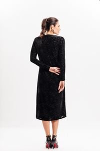 Kimono Preto em Veludo Devorê
