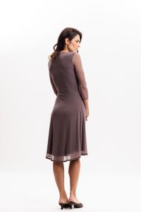 Vestido Curto Transpassado em Tule Poá