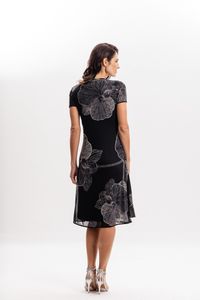 Vestido em Tule com Amarração Orquídea Negra