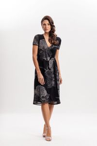 Vestido em Tule com Amarração Orquídea Negra