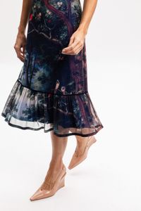 Vestido Transpassado em Tule Jan Brueghel The Garden