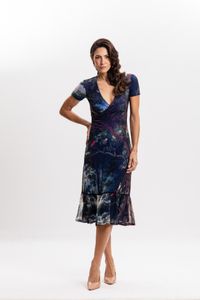Vestido Transpassado em Tule Jan Brueghel The Garden