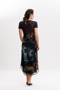 Vestido Midi em Tule  Jan Brueghel The Garden