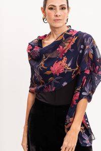 Lenço Floral Estampado em Viscose