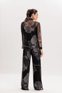 Camisa em Tule Orquídea Negra
