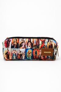 Porta-lápis Estampado Santinhos com Zíper