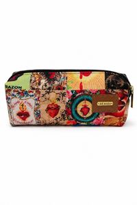 Porta-lápis Estampado Sagrado Coração com Zíper